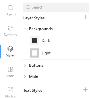 Layer style categories