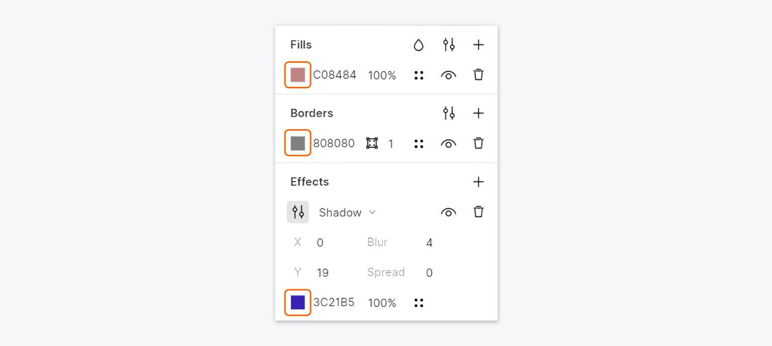 Opening the color picker