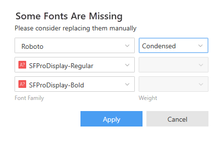 Missing fonts 2